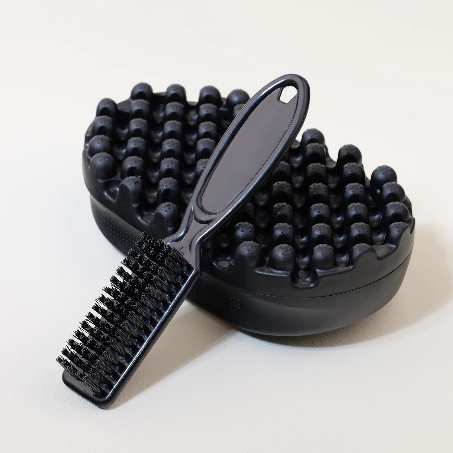 2-piece set of African curly hair magic sponge comb and dual-purpose oily beard styling comb,Special for real hair wigs