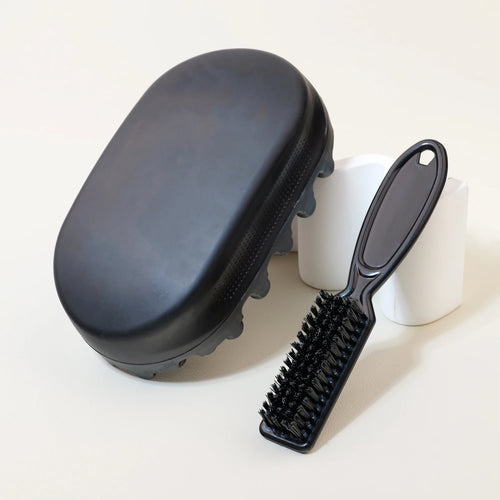 2-piece set of African curly hair magic sponge comb and dual-purpose oily beard styling comb,Special for real hair wigs