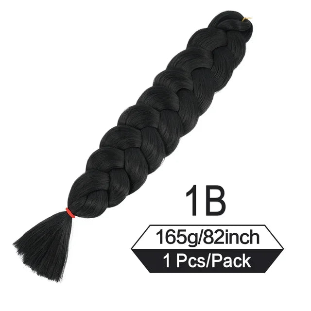 82 Inch Long Jumbo Braiding Hair Synthetic Braids Crochet Hair Extensions 165g Pre Stretched Braid Wholesale For Black Women