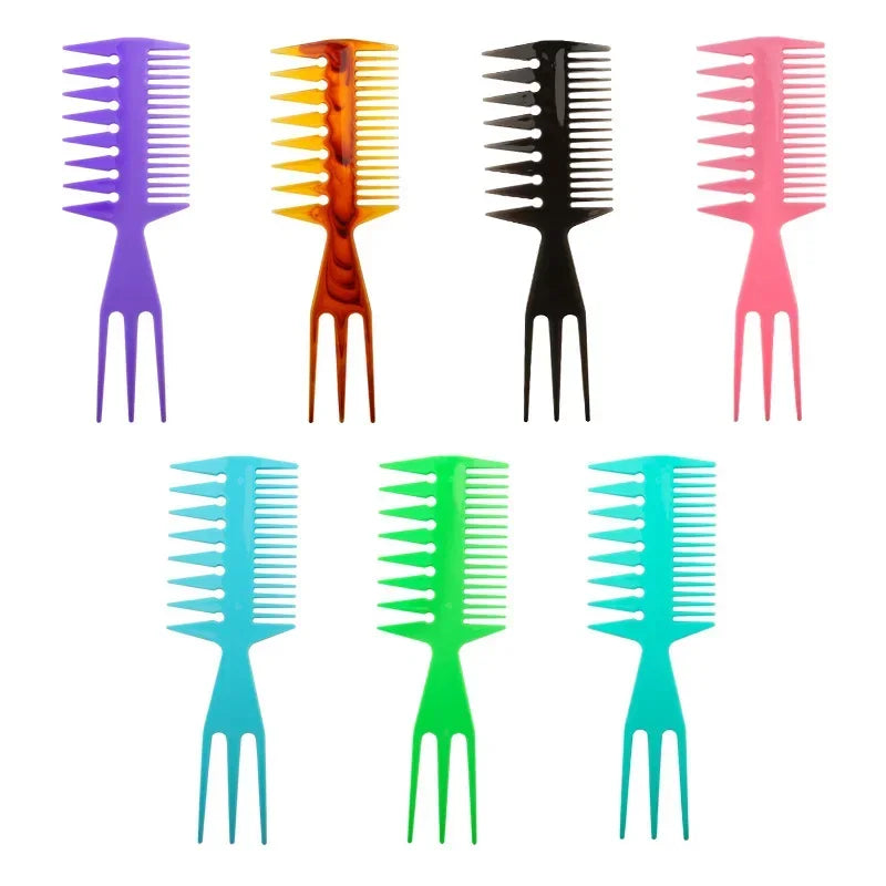 Professional Double Side Tooth Combs Fish Bone Shape Hair Brush Barber Hair Cutting Coloring Brush Special for Real Hair Wigs