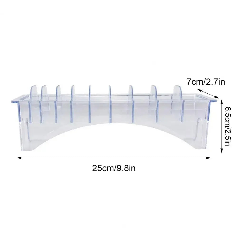 10 grid hair clip protective cover storage box, transparent rectangular guide comb storage box，Special for real hair wigs
