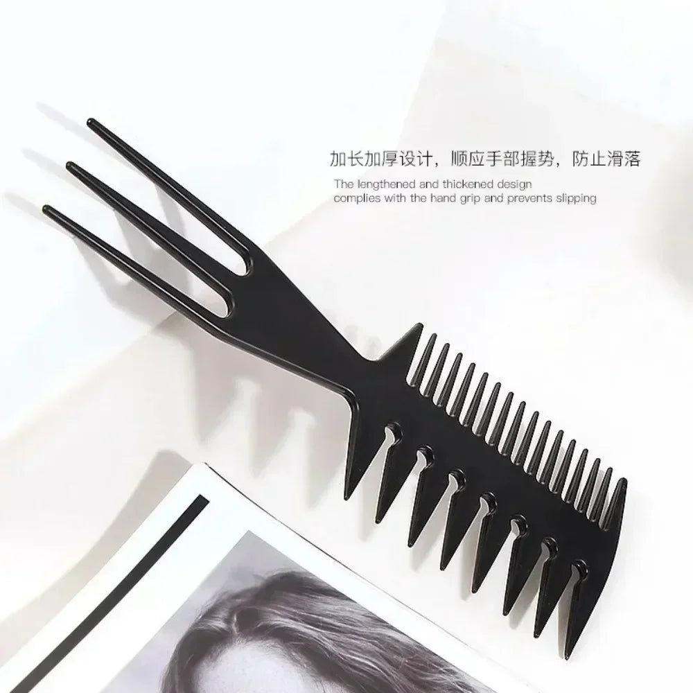 Professional Double Side Tooth Combs Fish Bone Shape Hair Brush Barber Hair Cutting Coloring Brush Special for Real Hair Wigs
