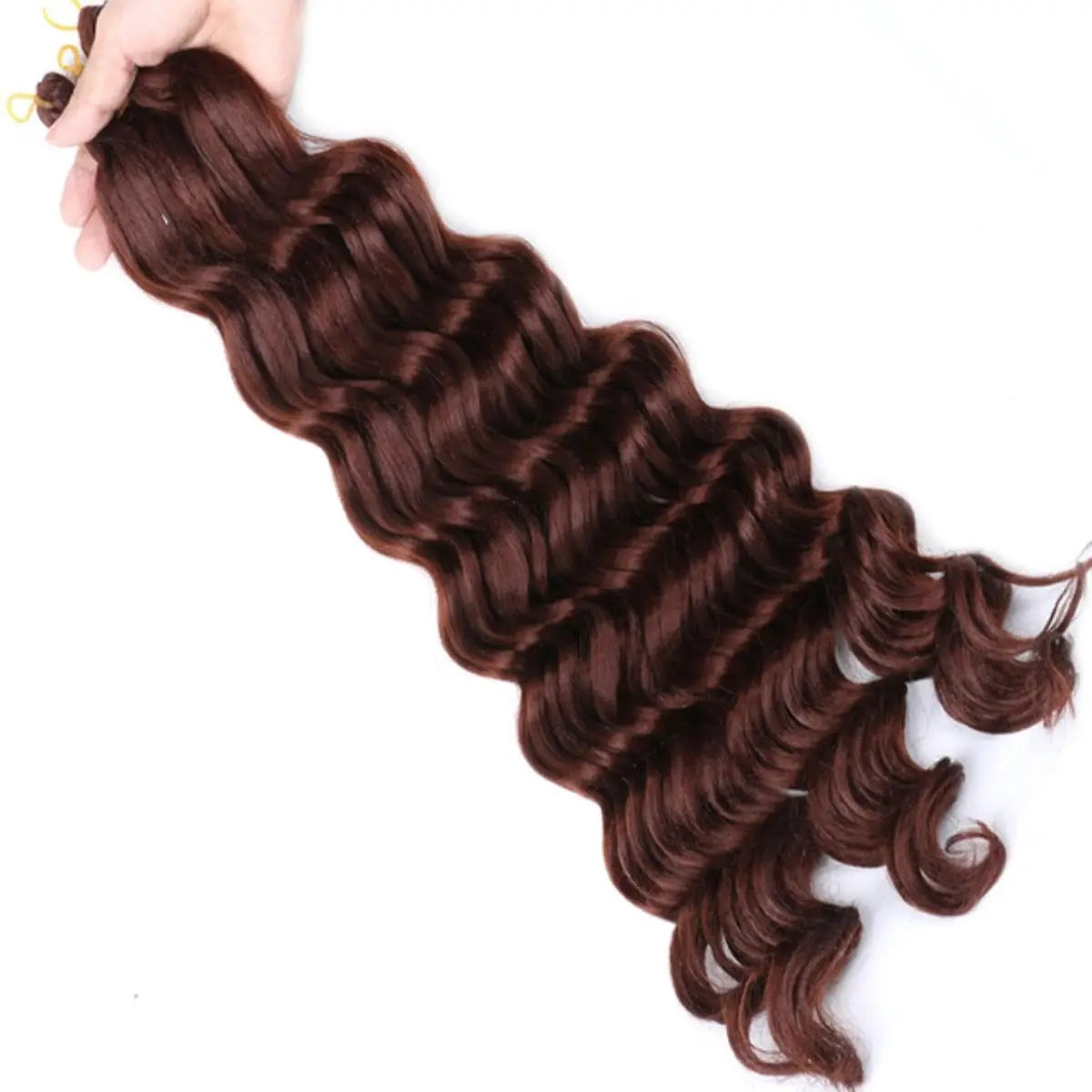 22Inch Synthetic Deep Wave Bulk Hair For Braiding Curly Ombre Brown Blonde Daily Extensions No Weft Faux Braiding Hair For Women