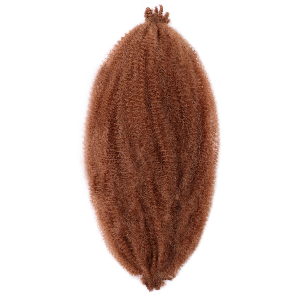 Afro Kinky Curly Marley Braid Crochet Hair Synthetic Braiding Hair Extension 16/24 Inch Afro Curl Crochet Braids For Women