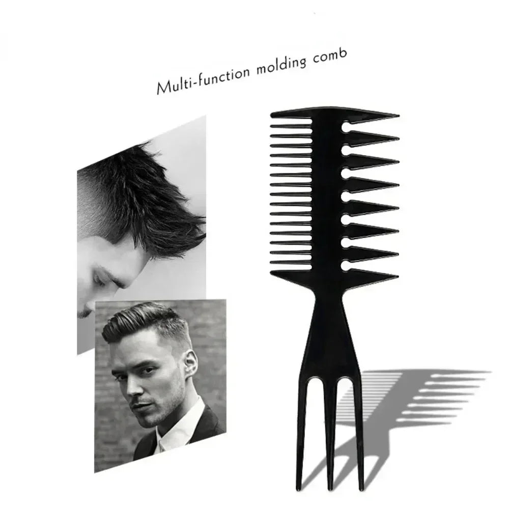 Professional Double Side Tooth Combs Fish Bone Shape Hair Brush Barber Hair Cutting Coloring Brush Special for Real Hair Wigs