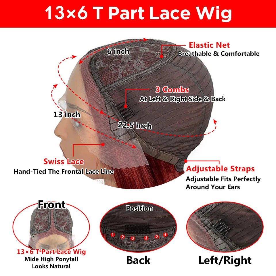Sleek Ombre Pink Transparent Short T Lace Bob Human Hair Wigs Peruvian Straight 13x6x2 Lace Front Wig For Women Pre Plucked