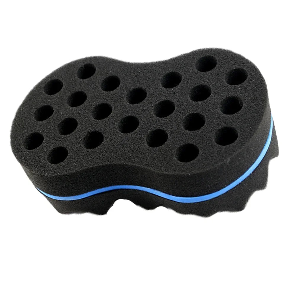 Double Sided Wavy Sponge Brush, Porous Side Braid, Curly Hair, Wavy Sponge Shaping Tool,Special for Real Hair Wigs