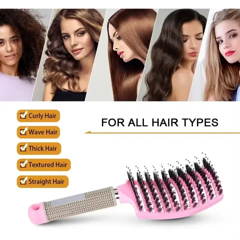 Detangle Hairbrush Women Hair Brush Massage Comb Anti Scalp Curly Combing Brushes Special for Real Hair Wigs