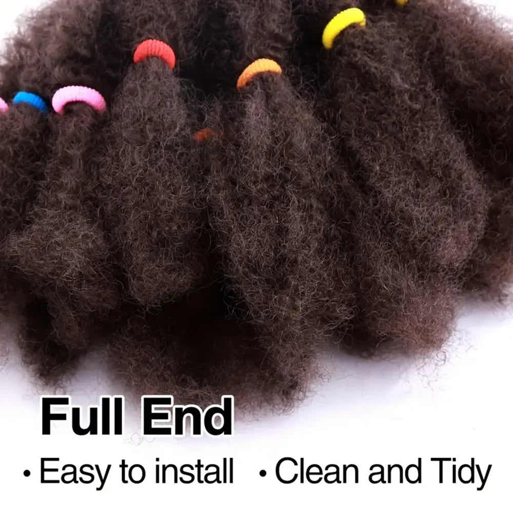 Afro Kinky Twist Braiding Hair 12 Inch Pre Fluffied Afro Kinky Hair Synthetic Bulk Hair Extensions For Women Ombre Braiding Hair