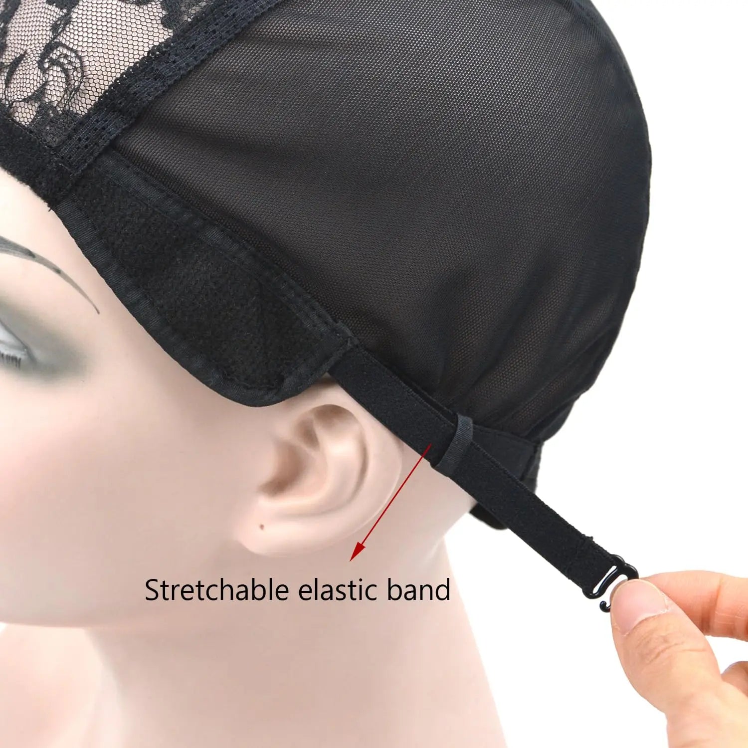 DIY New Wig Caps for Women Black Dome Cap For Wig with Adjustable Straps On The Back Glueless Hairnets Breathable Bald Cap