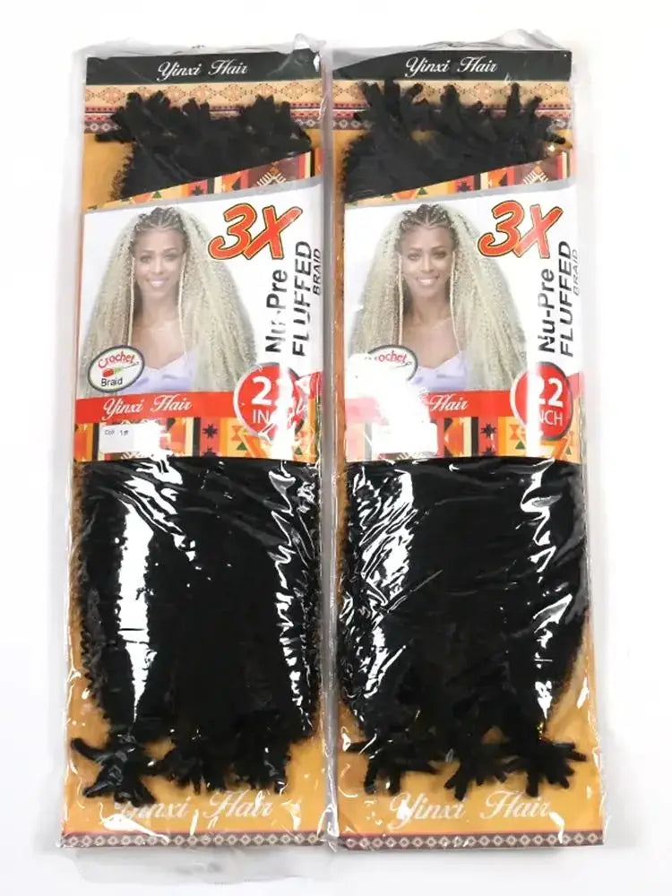 3 Packs Soft Spring Afro Twist Hair 22 Inch Marley Crochet Braiding Hair Pre-Separated Synthetic Hair Extension For Black Women