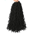 18inch Synthetic Gypsy Goddess Faux Locs Crochet Hair 24s/p Curly Twist Soft Pre-Looped Braids Dreadlocks Extensions for Women