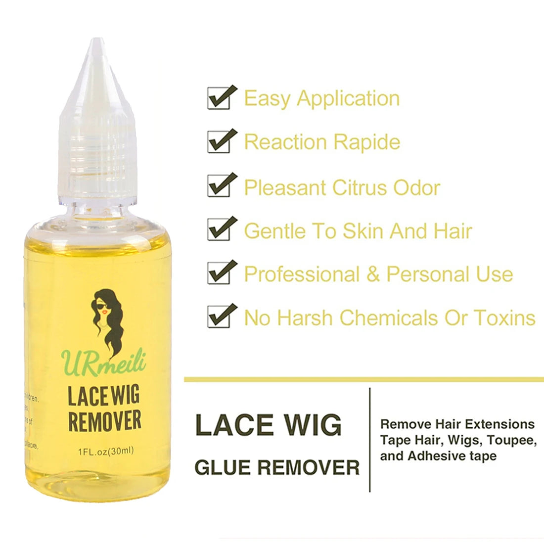4 pcs Wig Accessory Lace Front Wig Glue, lace Bond Melting Spray，wig adhesive, adhesive remover,Natural and Gentle Formula