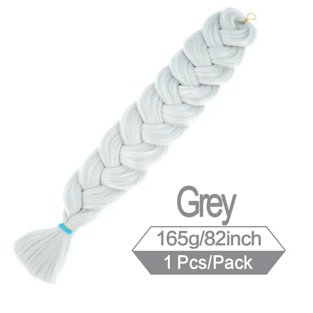 82inch Synthetic Kanekalon Crochet Hair 165g Pre Stretched Braiding Hair Bundle Jumbo Braids Hair Wholesale Extensions For Women