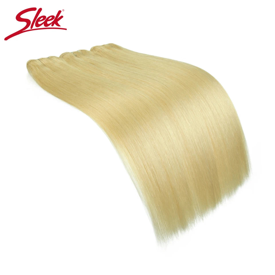 Sleek Peruvian Straight Human Hair Double Drawn Natural Human Hair Weave Bundles Highlight P4/27 P6/613 Remy Human Hair Bundle
