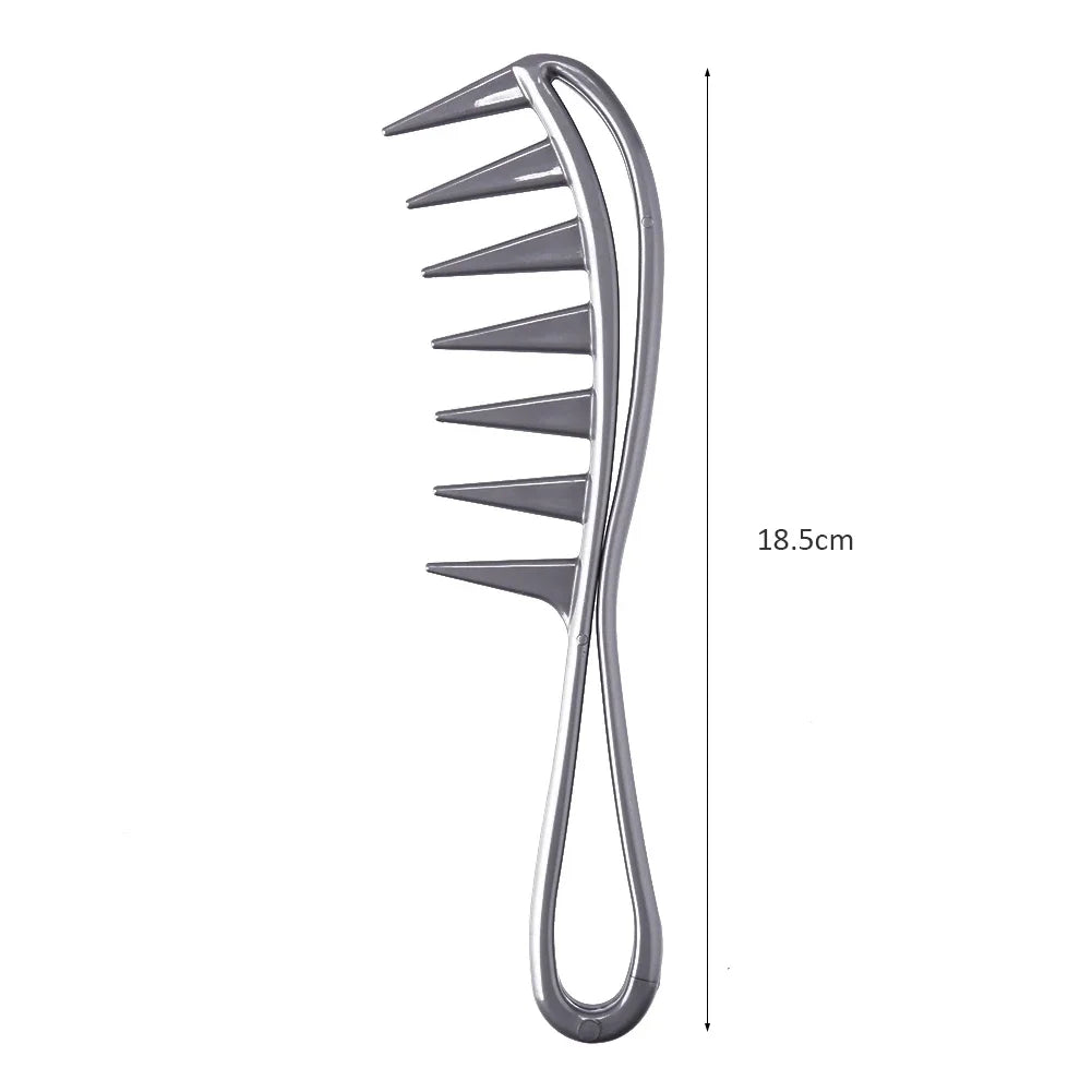 1 wide toothed shark comb exfoliating curly hair salon hair comb styling tool，Special for real hair wigs
