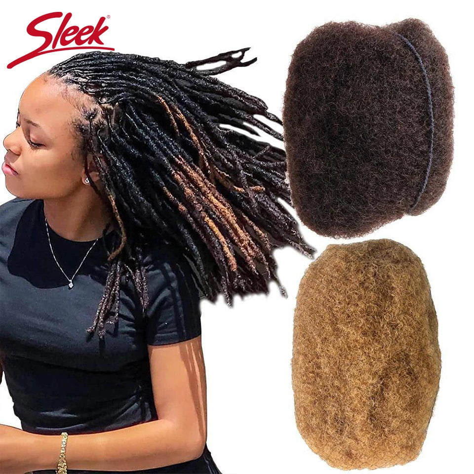 Brazilian QVR Afro Kinky Bulk Human Hair For Braiding Dreadlock Hair 50g/pc Virgin Natural Brown Remy Human Hair Extension