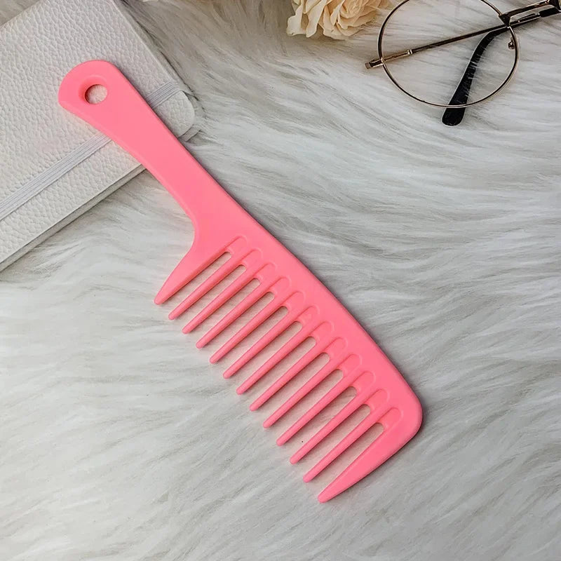 Hairdressing comb heat-resistant women wet hook curly hair brush professional salon styling comb tool，Special for real hair wigs