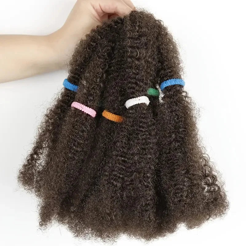 Afro Kinky Twist Braiding Hair 12 Inch Pre Fluffied Afro Kinky Hair Synthetic Bulk Hair Extensions For Women Ombre Braiding Hair