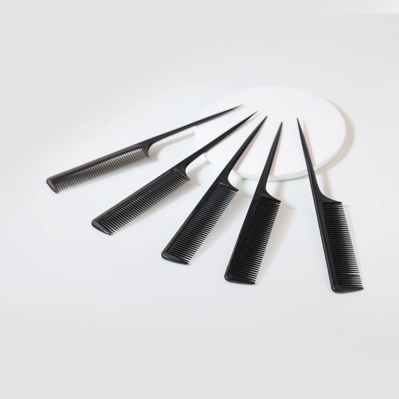 5pcs Rat Tail Comb Set, Distribution Styling Hair Comb, Edge and Back Brushes to Smooth Hair，Special for real hair wigs