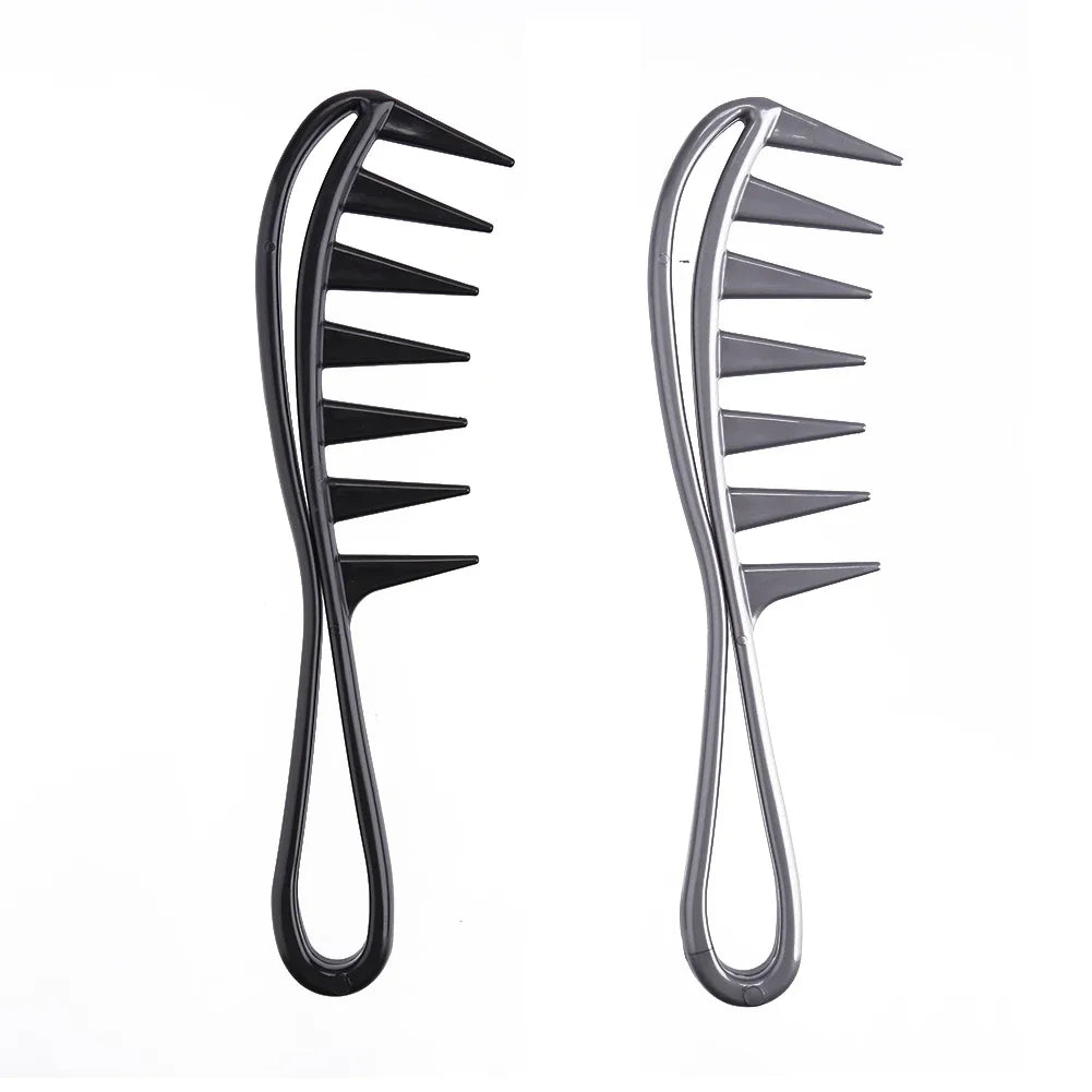 1 wide toothed shark comb exfoliating curly hair salon hair comb styling tool，Special for real hair wigs