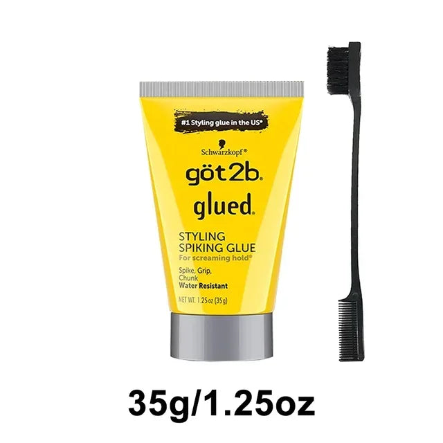 Got2B Glued Spiking Glue Hair Gel Water Resistant Strong Hold for Up to 72 Hours Use for Screaming Hold Spike Grip Chunk 35Gg150