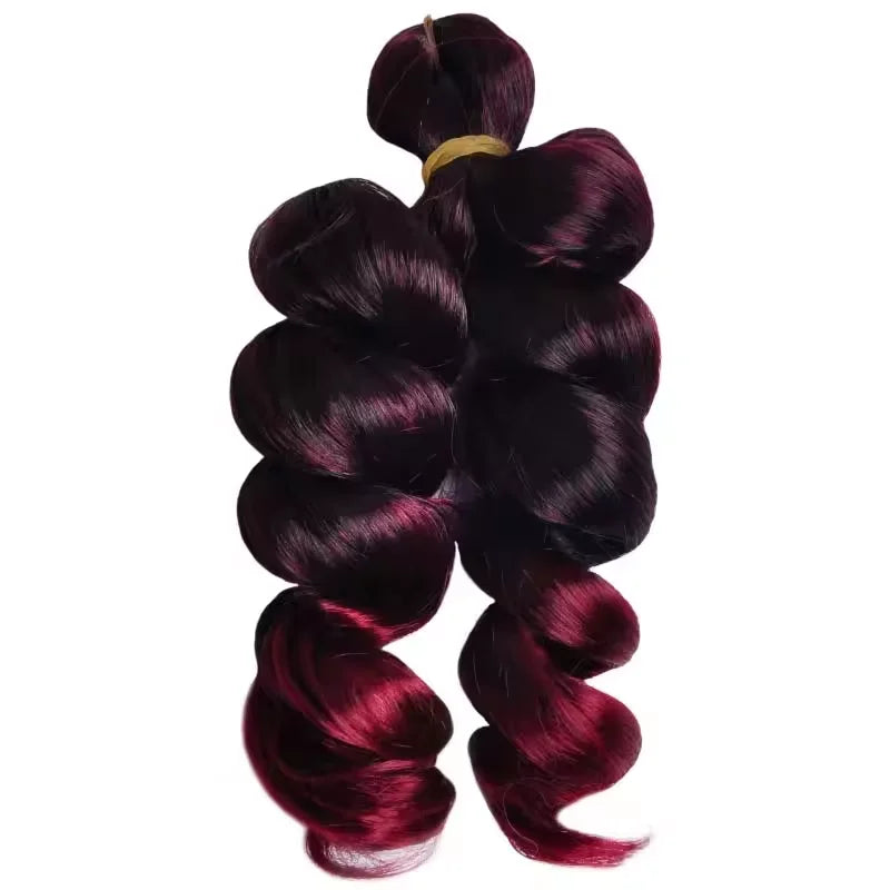 Synthetic Loose Wave Crochet Hair 12 Inch French Loose Curled Body Wave Woven Hair Water Wave Women's Wig Monochrome Mixed Color