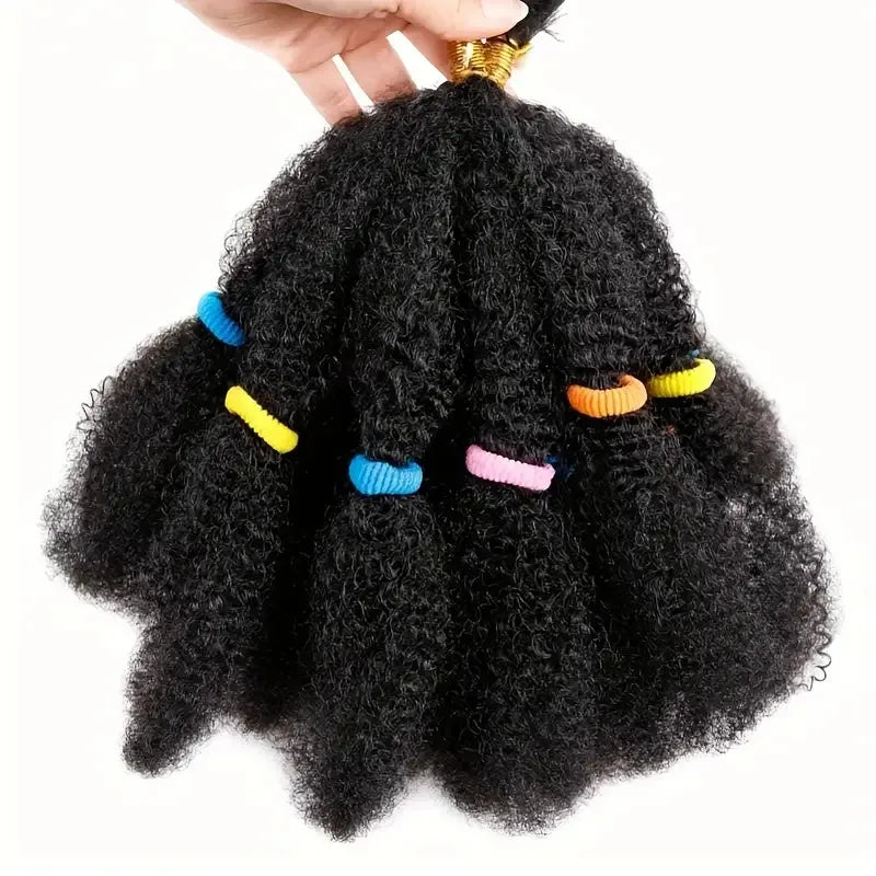 Afro Kinky Twist Braiding Hair 12 Inch Pre Fluffied Afro Kinky Hair Synthetic Bulk Hair Extensions For Women Ombre Braiding Hair