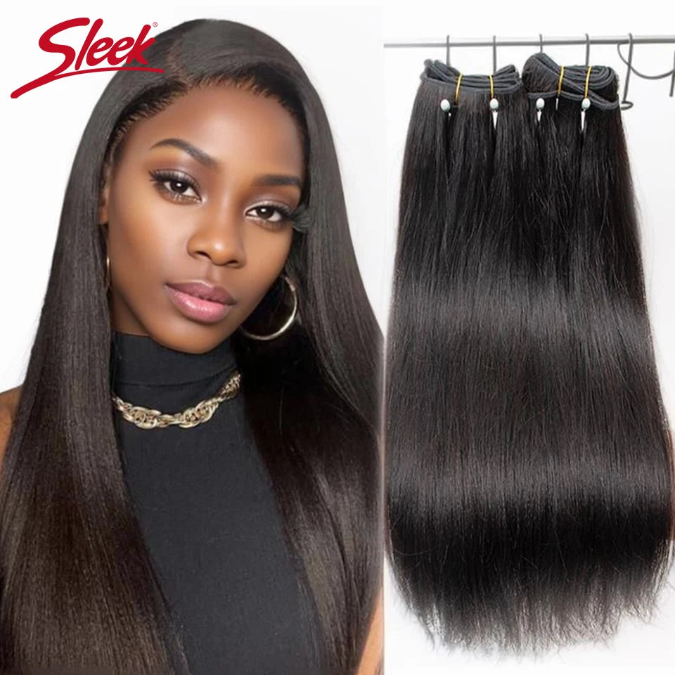 Sleek Brazilian Honey Blonde #27  Straight Hair Double Drawn Natural  Human Hair Weave Bundles Remy 6# 8# Human Hair Bundle