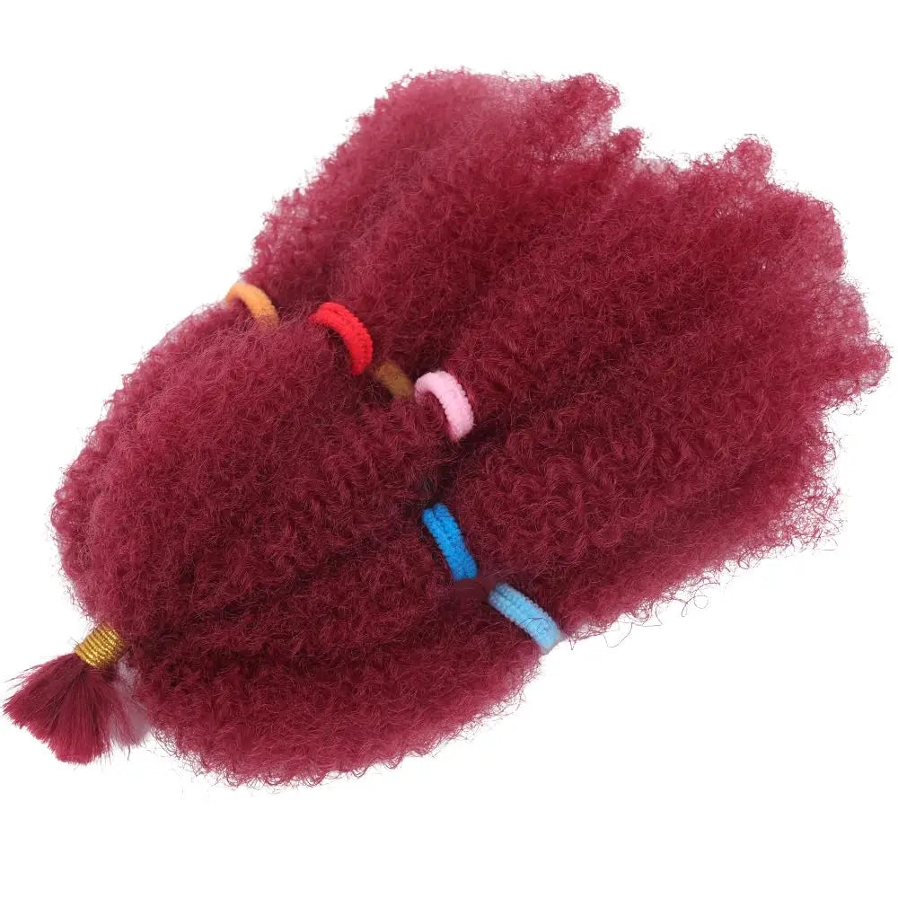 Afro Kinky Twist Braiding Hair 12 Inch Pre Fluffied Afro Kinky Hair Synthetic Bulk Hair Extensions For Women Ombre Braiding Hair