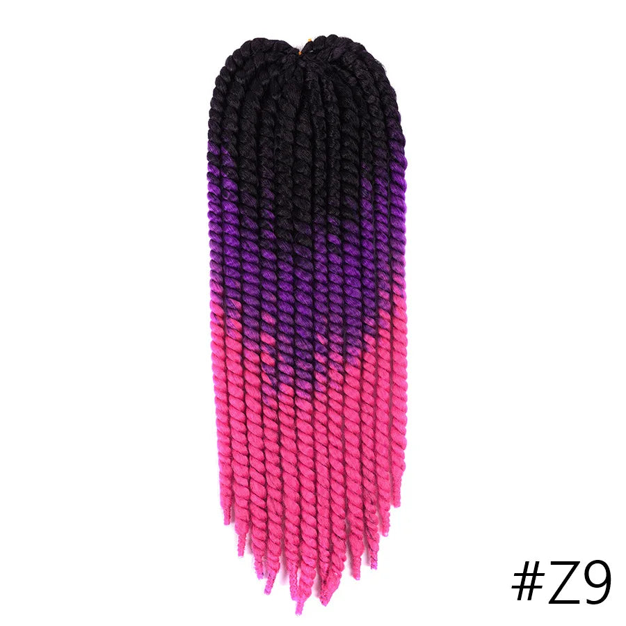 Senegalese Twist Hair Jumbo Twist Braids Crochet Briads 22 inch 120g Ombre Synthetic Crochet Hair Braiding Hair For Black Women
