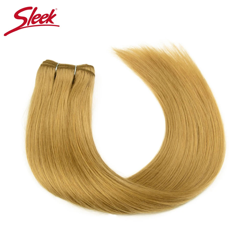 Sleek Brazilian Straight Human Hair Double Drawn Natural Human Hair Weave Bundles Remy Natural  Brown #4 #6 #8 Human Hair Bundle