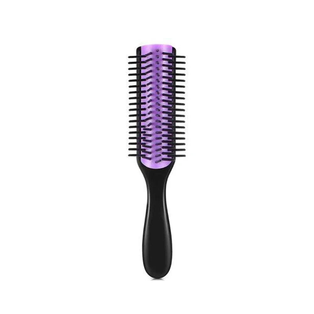 9-Rows Detangling Hair Brush Detangler Hairbrush Scalp Massager Straight Curly Wet Removable Brush Special for Real Hair Wigs