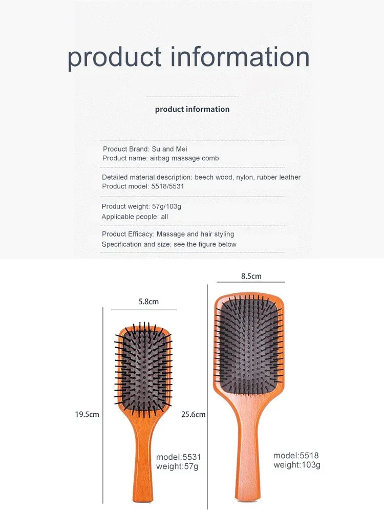 Efficient Hair Removal Comfortabl and Gentle Massage Innovative Professional Massage Comb Anti-static，Special for Real Hair Wigs