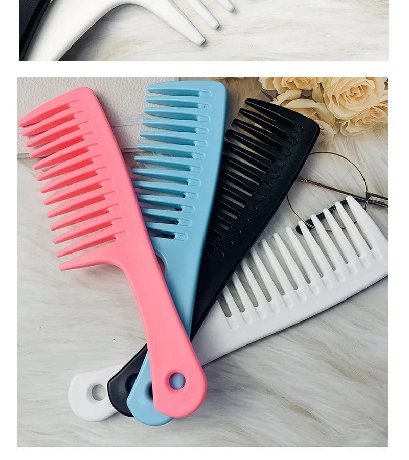 Hairdressing comb heat-resistant women wet hook curly hair brush professional salon styling comb tool，Special for real hair wigs