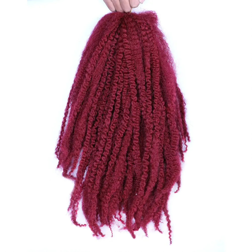 18 Inch 24strands/Pack Synthetic Marley Twist Hair Afro Kinky Curly for Faux Locs Twist Hair Senegalese Twists Hair Extensions
