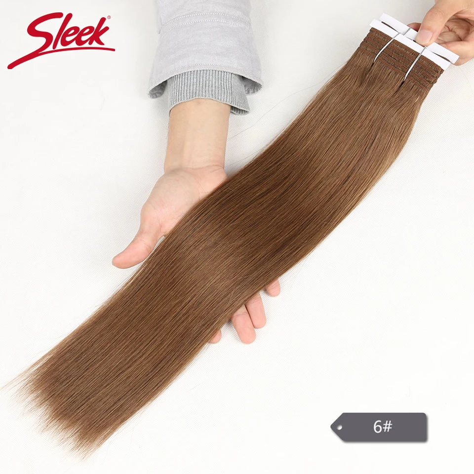 Sleek Brazilian Honey Blonde #27  Straight Hair Double Drawn Natural  Human Hair Weave Bundles Remy 6# 8# Human Hair Bundle