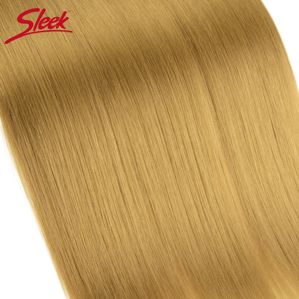 Sleek Peruvian Straight Human Hair Double Drawn Natural Human Hair Weave Bundles Highlight P4/27 P6/613 Remy Human Hair Bundle