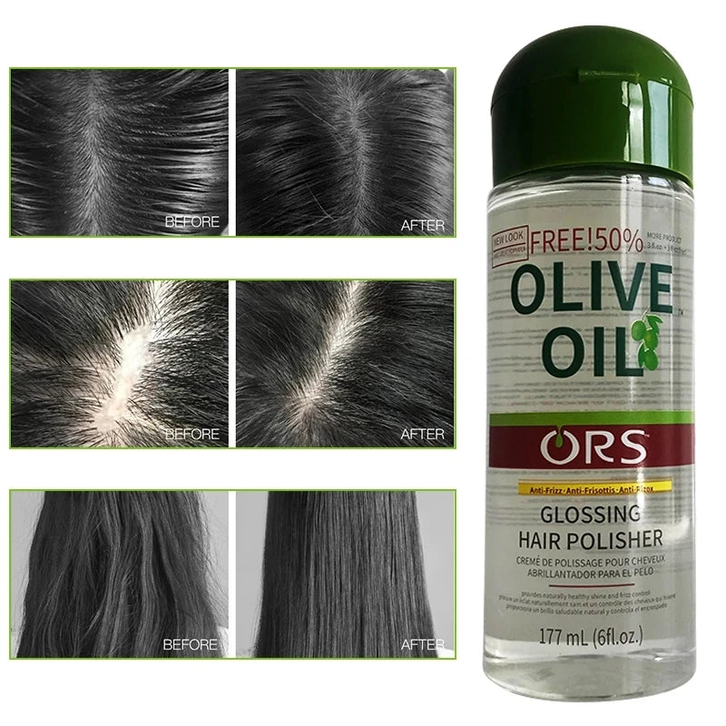 ORS 117ml Hair Polisher Olive Oil Moisturizing Essential Serum Anti-Frizz&Binding Serum Oil For All Hair Textures Strengthen