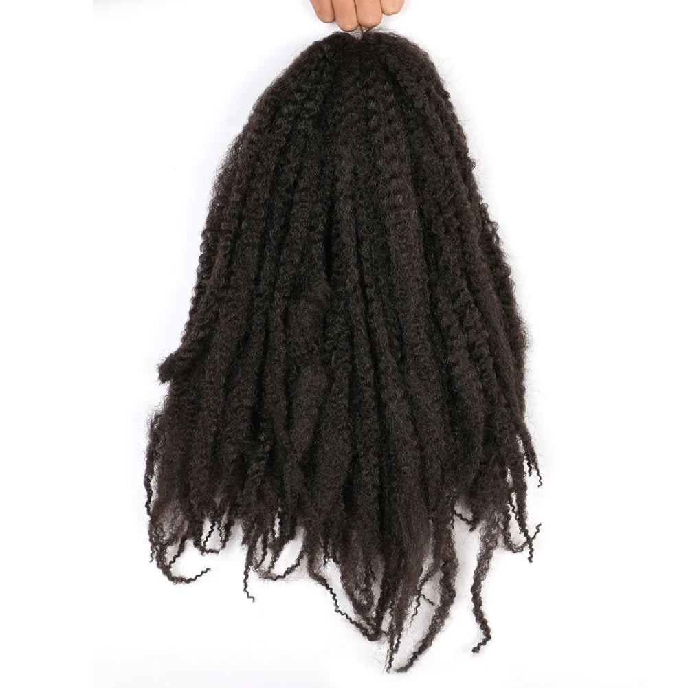 1B/30/27 Synthetic Marley Hair 18 Inch Marley Twist Hair Afro Kinky Curly for Faux Locs Twist Hair Extensions 8strands/Pack
