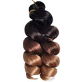 Synthetic Loose Wave Crochet Hair 12 Inch French Loose Curled Body Wave Woven Hair Water Wave Women's Wig Monochrome Mixed Color