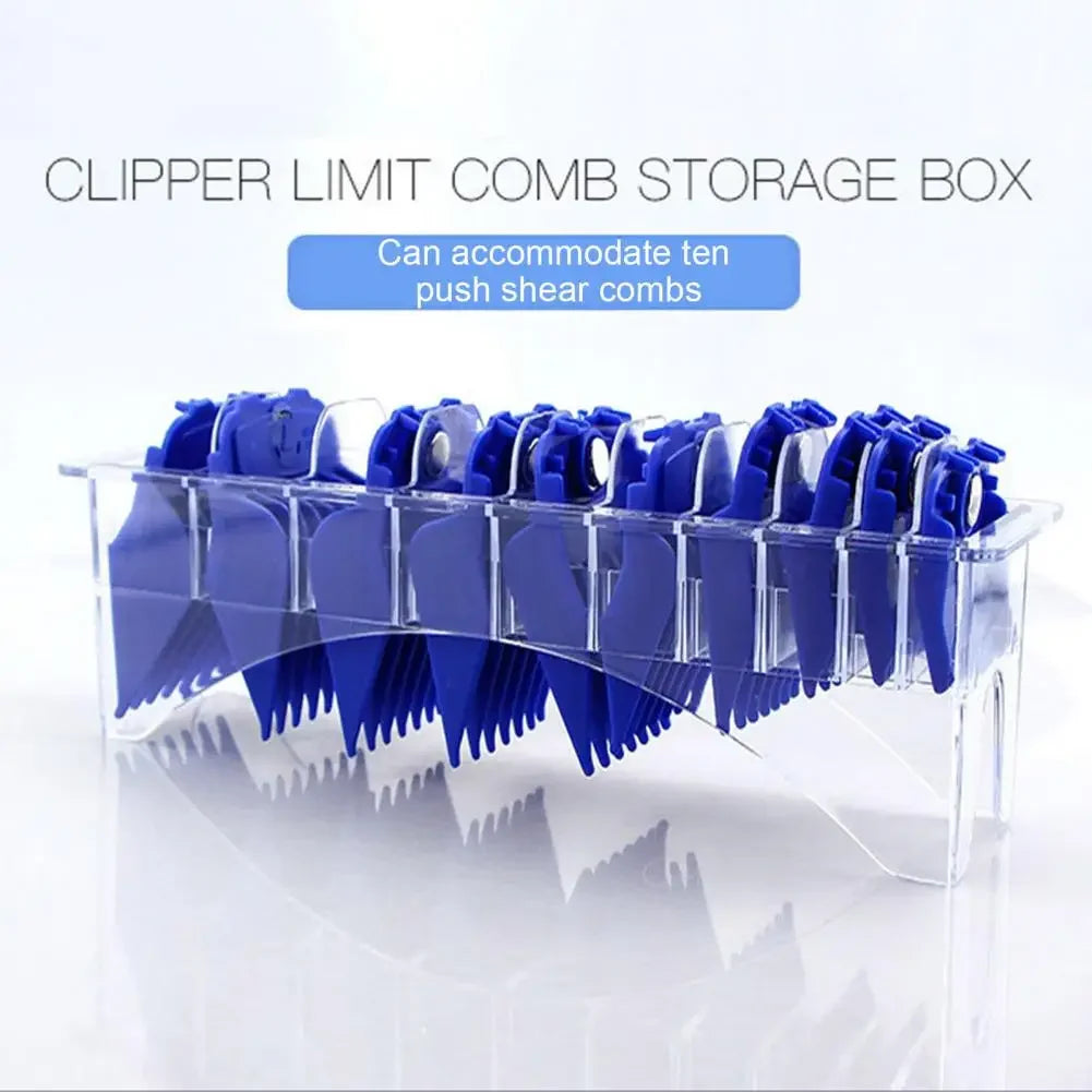 10 grid hair clip protective cover storage box, transparent rectangular guide comb storage box，Special for real hair wigs