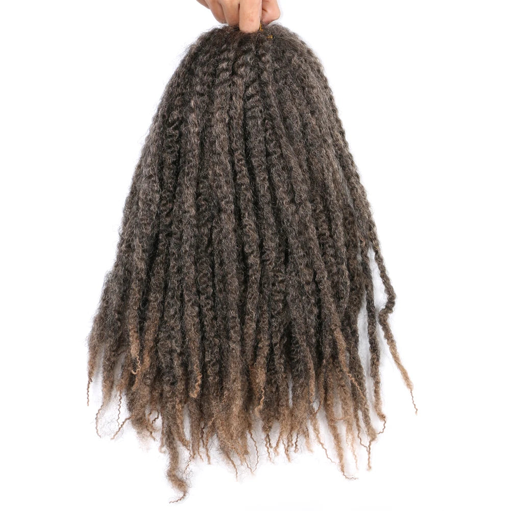 1B/30/27 Synthetic Marley Hair 18 Inch Marley Twist Hair Afro Kinky Curly for Faux Locs Twist Hair Extensions 8strands/Pack