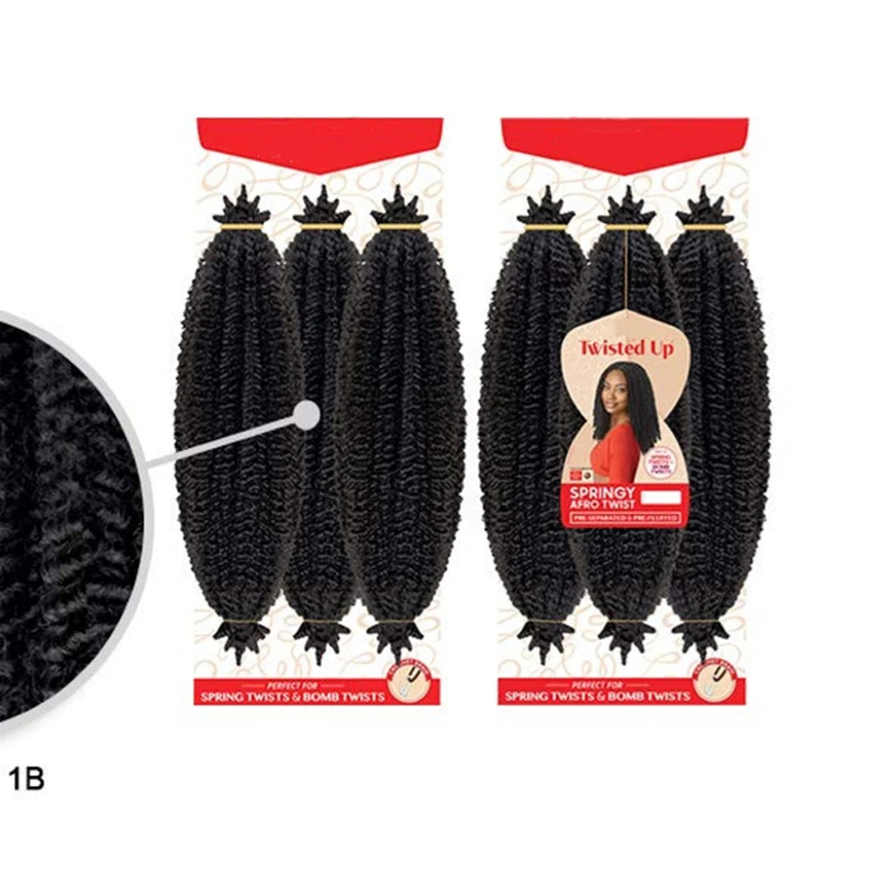 3X Springy Afro Twist Synthetic Braid 16/24inch Short Soft Afro Twist Crochet Braiding Hair Natural Hairstyles For Black Women