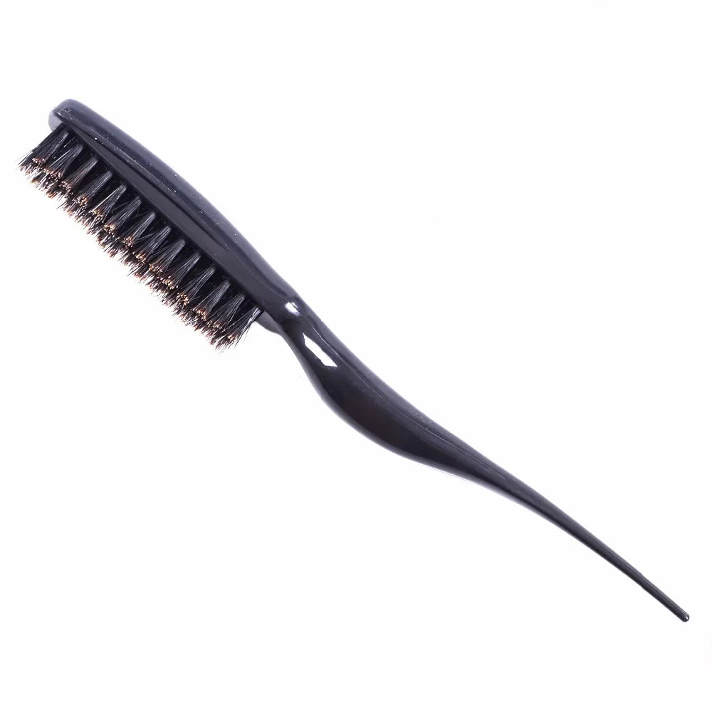 Professional Salon Black Comb Combing Brush Styling Tool Professional Plastic Hairdressing Comb，Special for real hair wigs