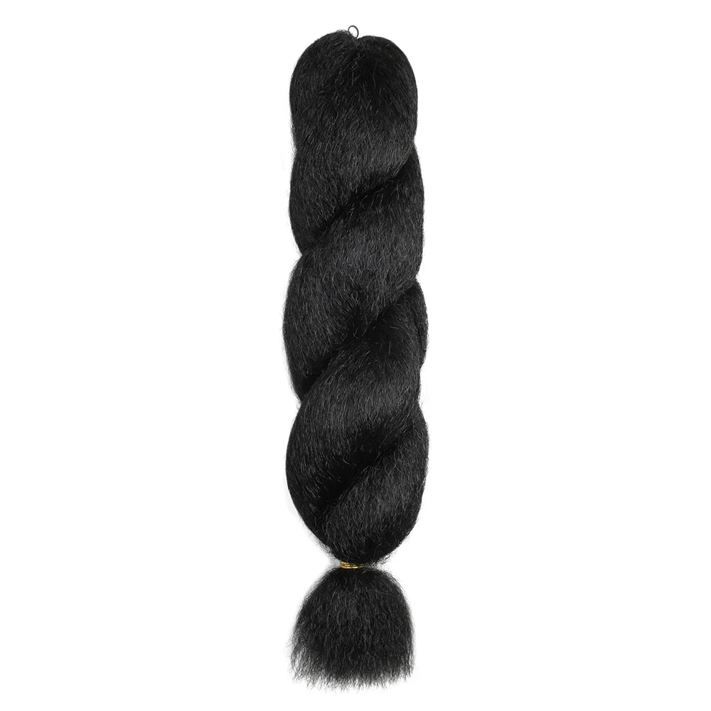 26inch Vixen Crochet Bulk Hair Synthetic Jumbo Braiding Hair Fluffy Kinky Straight Crochet Braids for Women Girls Hair Extension