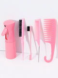 5 pieces/set of professional hairdressing tool set,with spray bottle and multi style comb set Special for Real Hair Wigs