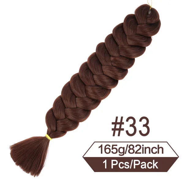82inch Synthetic Kanekalon Crochet Hair 165g Pre Stretched Braiding Hair Bundle Jumbo Braids Hair Wholesale Extensions For Women