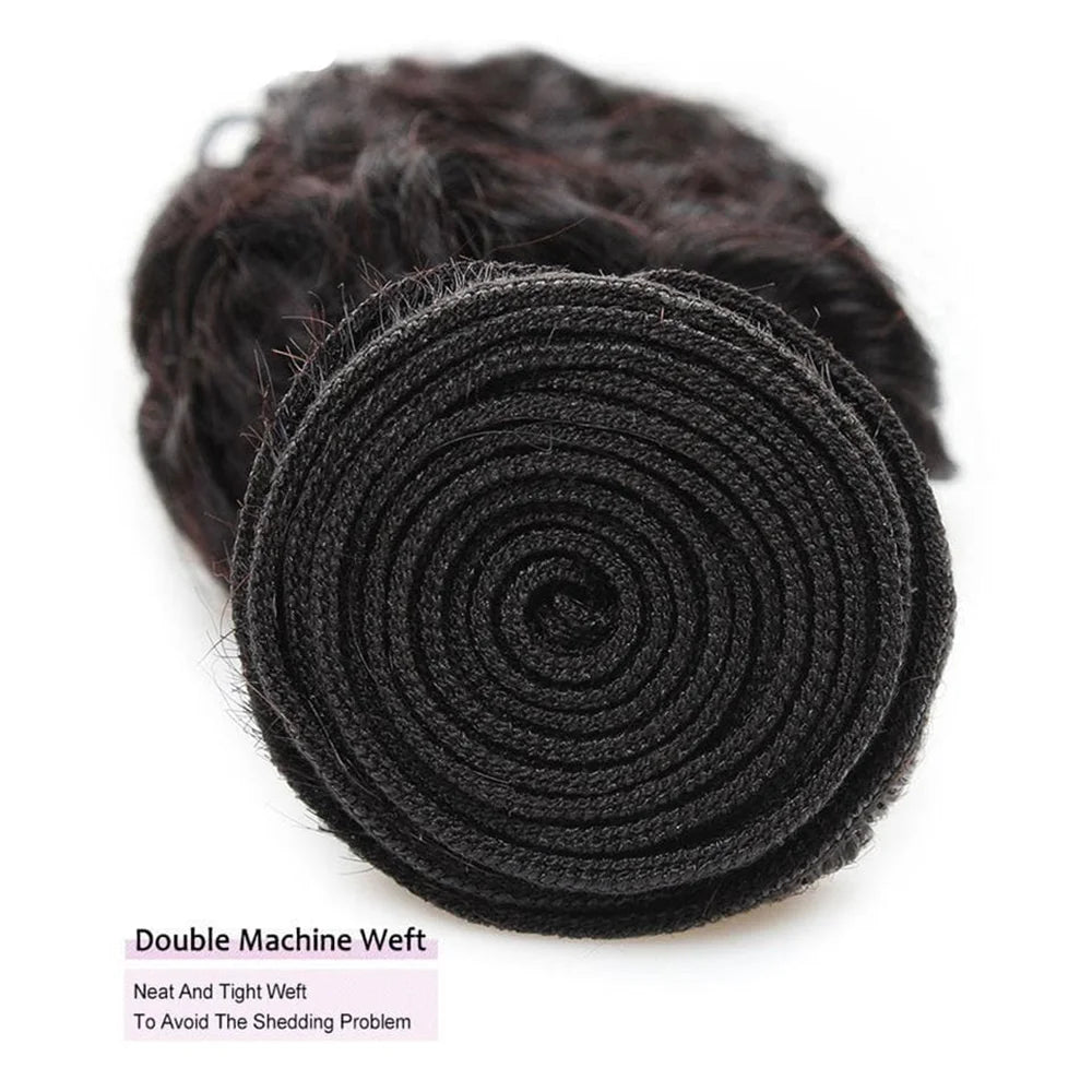 Wholesale 100% Unprocessed Virgin Human Hair Bundles Kinky Curly Brazilian  Natural Black Virgin Hair Extensions 1PC/Lot 50g