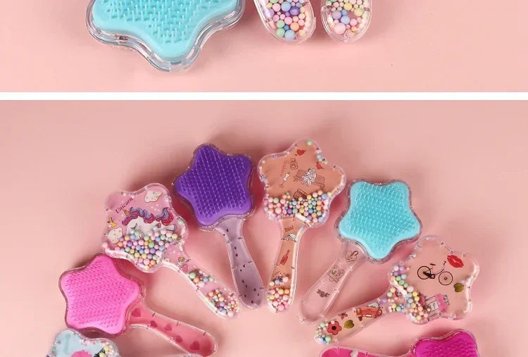 Star Magic Combs Anti-static Massage Unicorn Hair Brushes Tangle Detangle Shower Massage Hair Brush Special for Real Hair Wigs